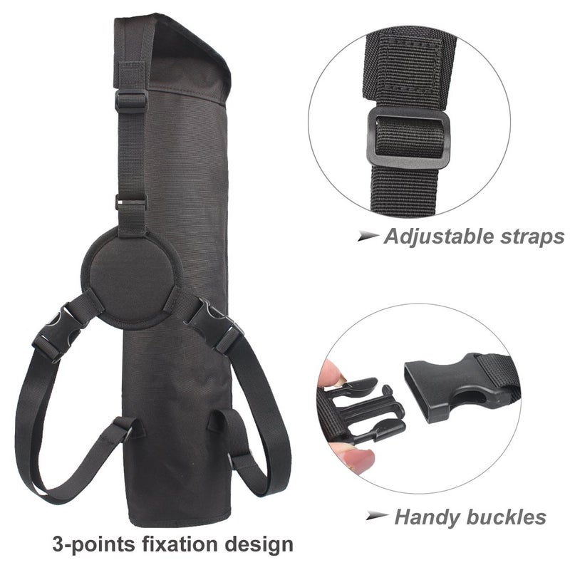 KRATARC Archery Back Arrows Quiver Bag with Molle System and Pockets for Hunting Shooting Target Practice (Black- molle design) - Image 3